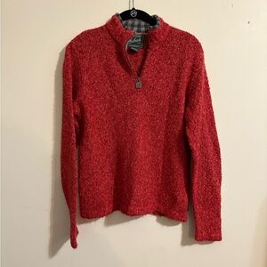 Woolrich Women's sweater Size small Ruby‎ 1/2 Zip Remie Blend Longsleeves Top